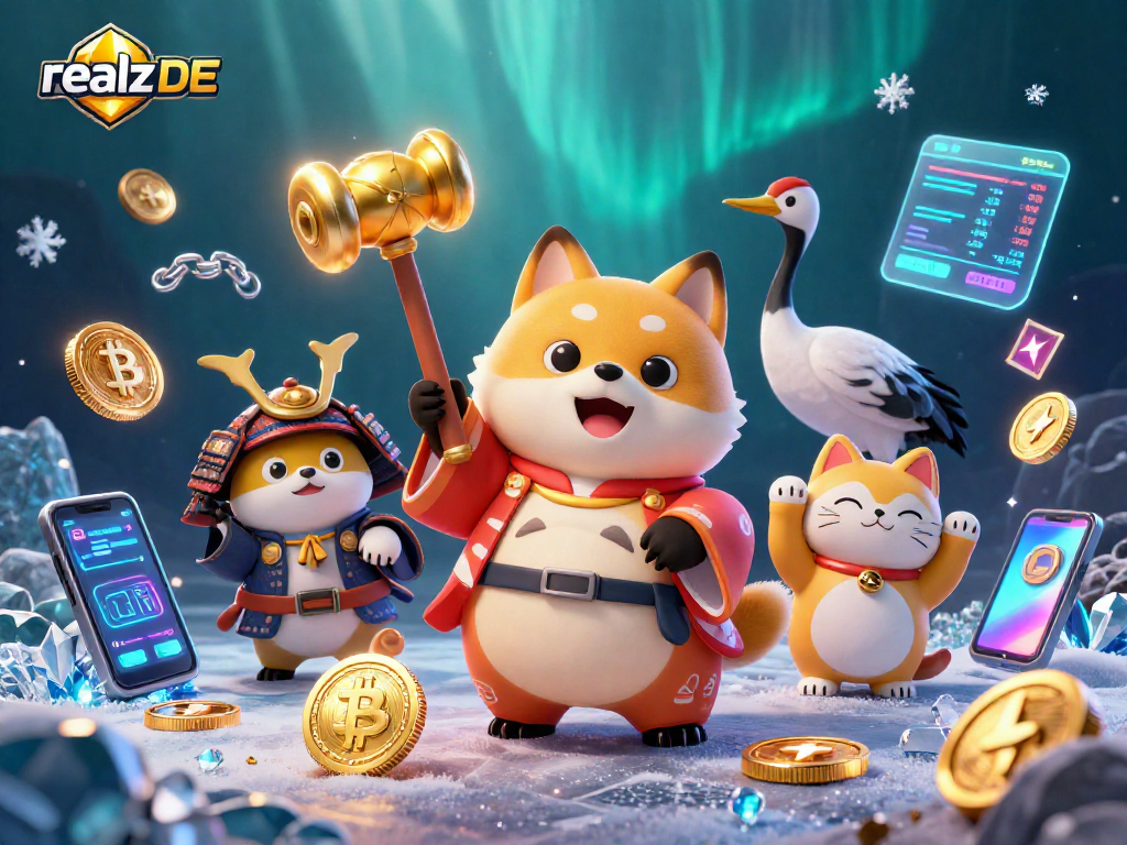 Spiele mit realz DE in einem faszinierenden 3D-Casino-Szenario mit fröhlichem Tanuki und Glücksbringern.